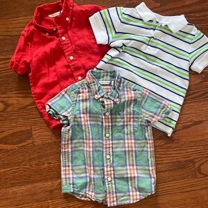 3 Janie and Jack short sleeve shirts. All size 2T